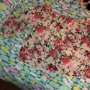 Floral off the shoulder top